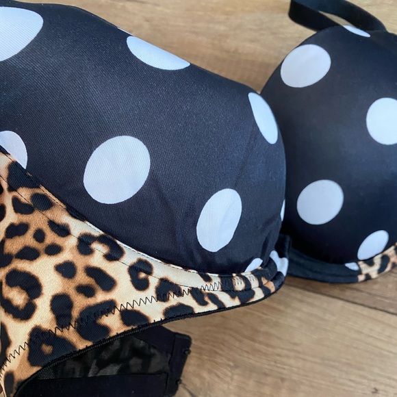 polka dot and cheetah print wear everywhere bra - Picture 4 of 4